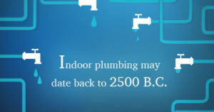Indoor plumbing may date back to 2500 B.C.