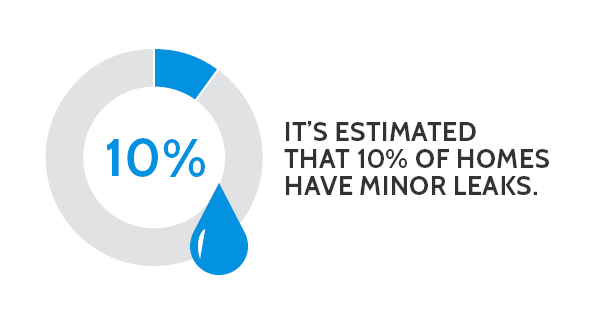 10% of homes have minor leaks
